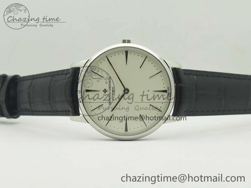 Patrimony 81180 SS MKF 1:1 Best Edition White Dial on Black Leather MIYOTA StreetReady 9951