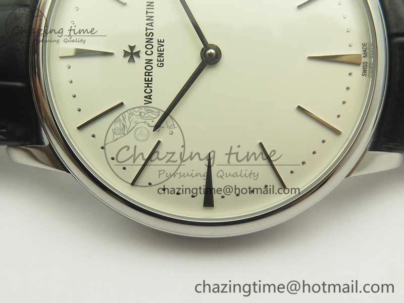 Patrimony 81180 SS MKF 1:1 Best Edition White Dial on Black Leather MIYOTA StreetReady 9951