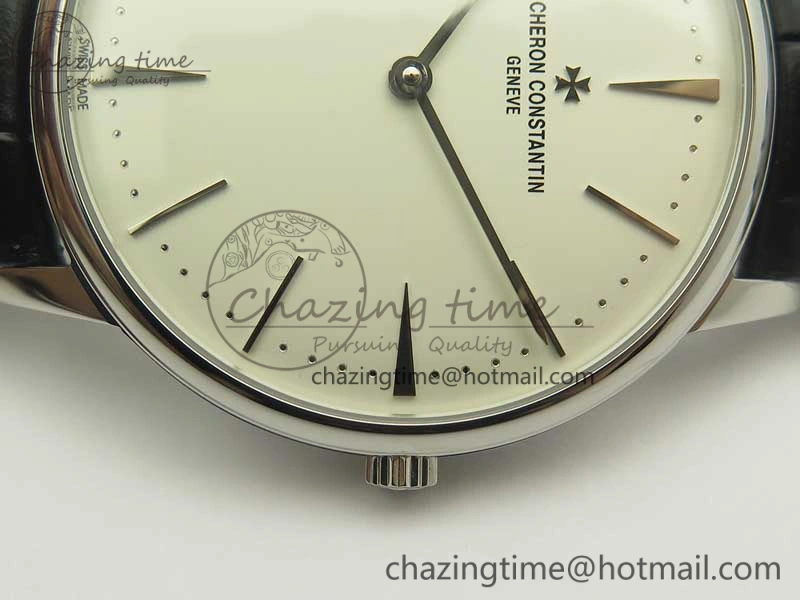 Patrimony 81180 SS MKF 1:1 Best Edition White Dial on Black Leather MIYOTA StreetReady 9951