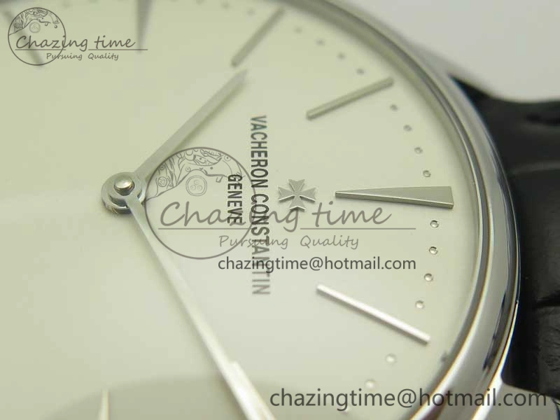 Patrimony 81180 SS MKF 1:1 Best Edition White Dial on Black Leather MIYOTA StreetReady 9951