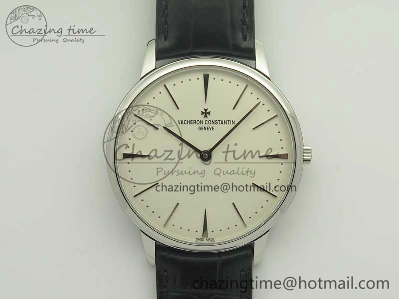 Patrimony 81180 SS MKF 1:1 Best Edition White Dial on Black Leather MIYOTA StreetReady 9951