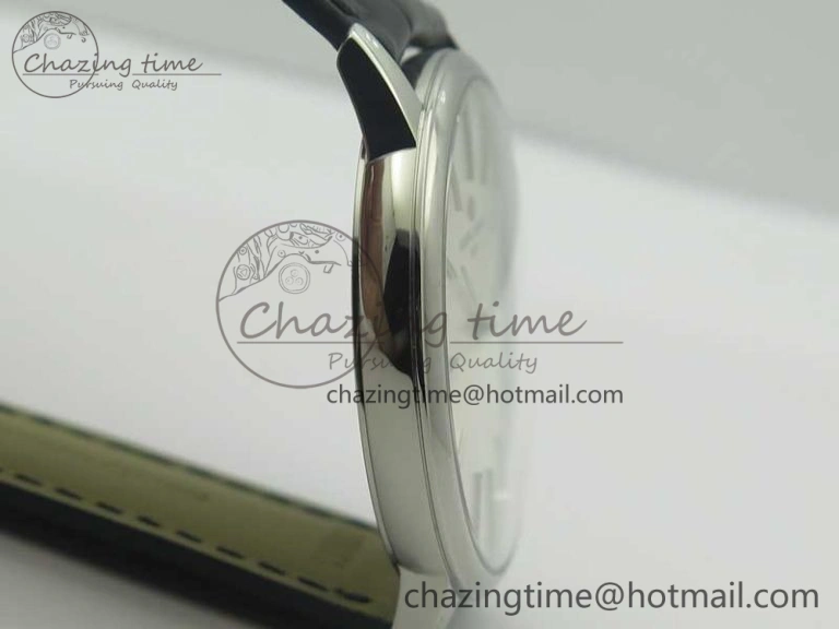 Patrimony 81180 SS MKF 1:1 Best Edition White Dial on Black Leather MIYOTA StreetReady 9951
