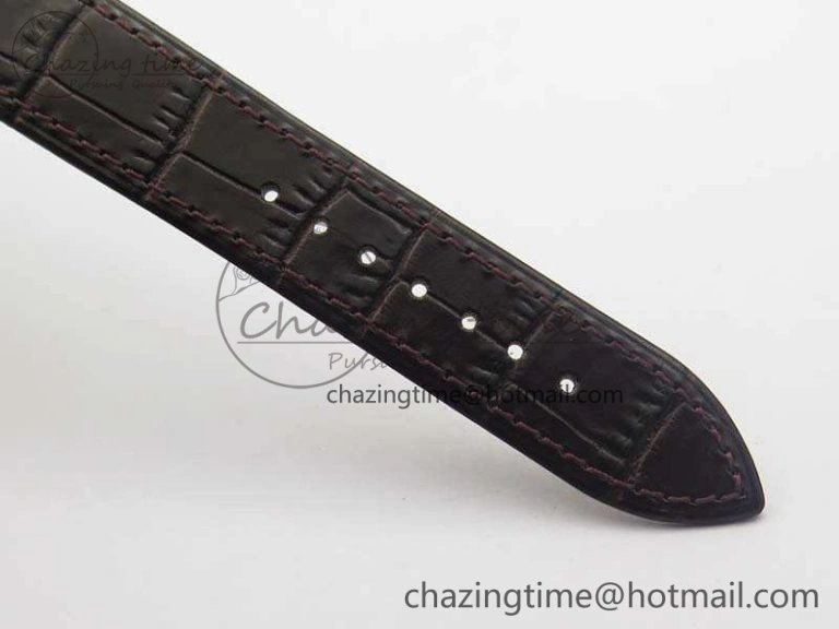 Patrimony 85150 RG MKF 1:1 Best Edition Black Dial On Brown Leather Cal.2450SC Sleek 9969