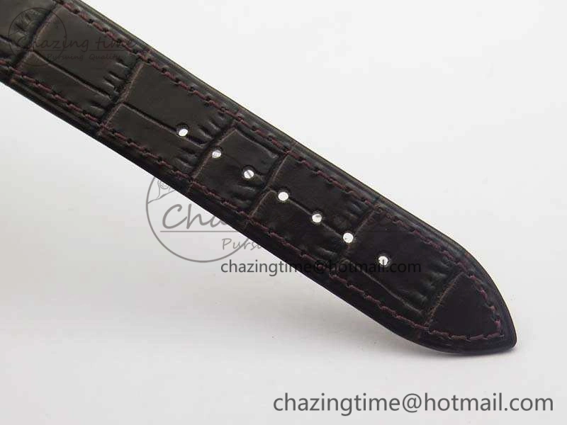 Patrimony 85150 RG MKF 1:1 Best Edition Black Dial On Brown Leather Cal.2450SC Sleek 9969