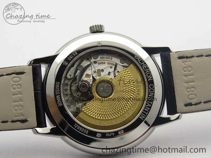 SmartChoice Patrimony 85150 SS MKF 1:1 Best Edition Silver White Dial On Black Leather Cal.2450SC 9967