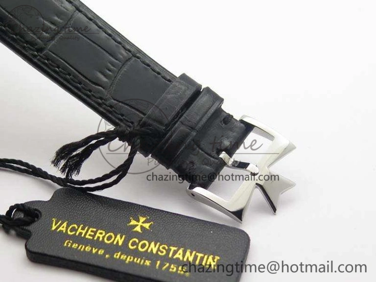 SmartChoice Patrimony 85150 SS MKF 1:1 Best Edition Silver White Dial On Black Leather Cal.2450SC 9967