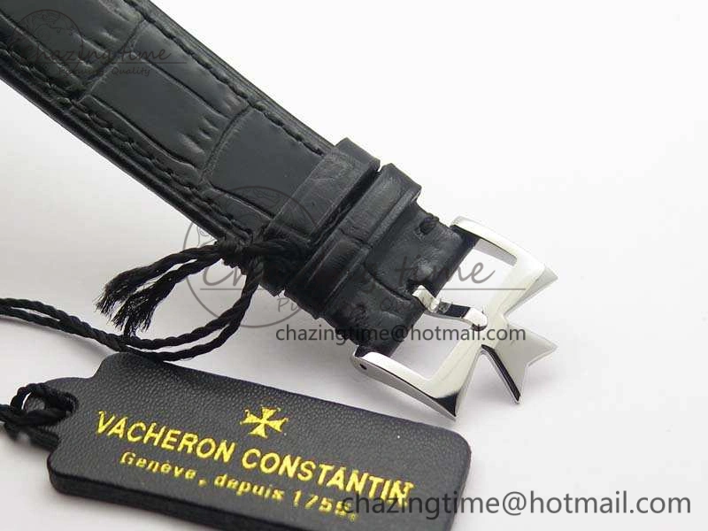 SmartChoice Patrimony 85150 SS MKF 1:1 Best Edition Silver White Dial On Black Leather Cal.2450SC 9967