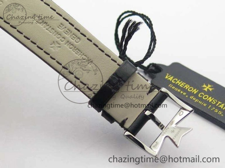 SmartChoice Patrimony 85150 SS MKF 1:1 Best Edition Silver White Dial On Black Leather Cal.2450SC 9967