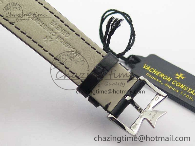 SmartChoice Patrimony 85150 SS MKF 1:1 Best Edition Silver White Dial On Black Leather Cal.2450SC 9967