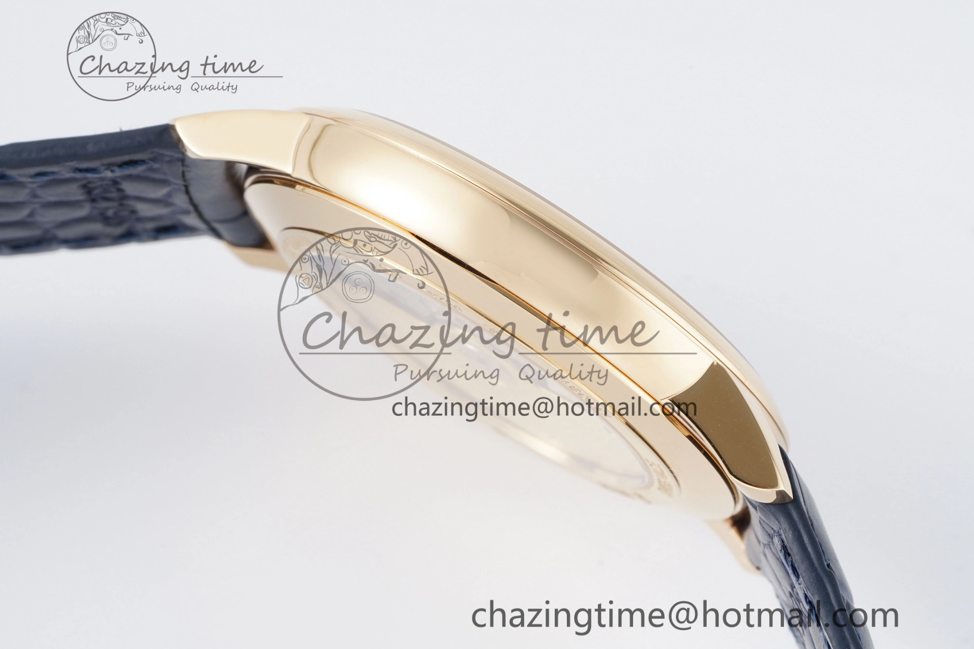 Patrimony Date RG PPF 1:1 Best Edition Black Dial on Black Leather Strap MIYOTA EasyMatch 9892