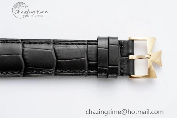 Patrimony Date RG PPF 1:1 Best Edition Black Dial on Black Leather Strap MIYOTA EasyMatch 9892