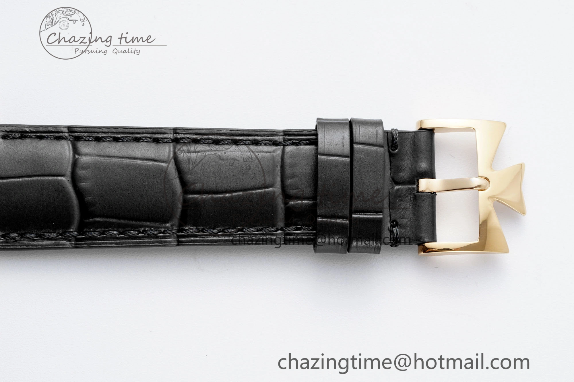 Patrimony Date RG PPF 1:1 Best Edition Black Dial on Black Leather Strap MIYOTA EasyMatch 9892
