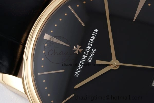 Patrimony Date RG PPF 1:1 Best Edition Black Dial on Black Leather Strap MIYOTA EasyMatch 9892