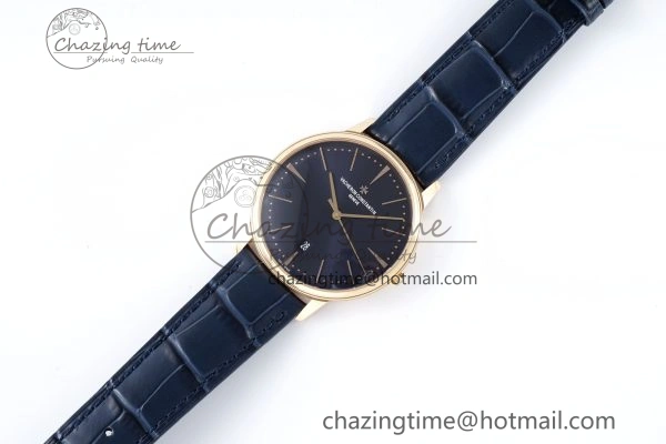 Patrimony Date RG PPF 1:1 Best Edition Black Dial on Black Leather Strap MIYOTA Lightweight 9880