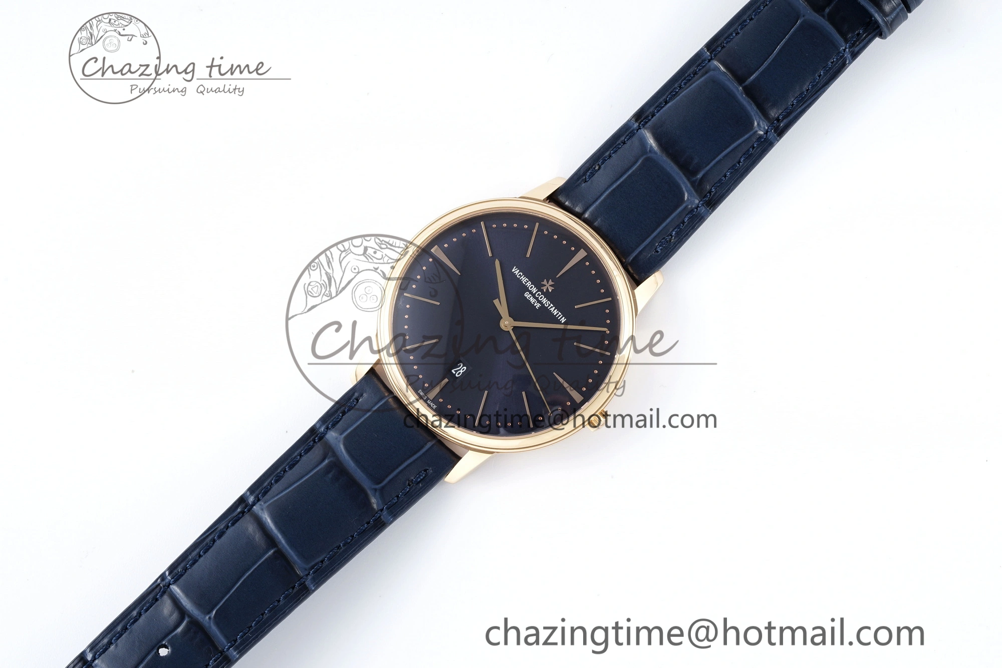 Patrimony Date RG PPF 1:1 Best Edition Black Dial on Black Leather Strap MIYOTA Lightweight 9880