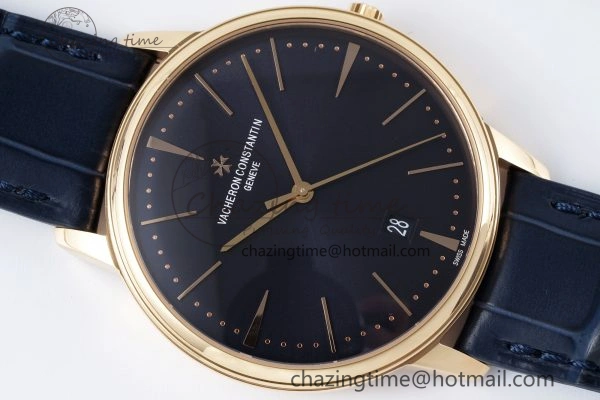 Patrimony Date RG PPF 1:1 Best Edition Black Dial on Black Leather Strap MIYOTA Lightweight 9880