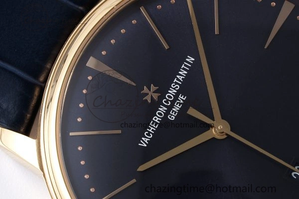 Patrimony Date RG PPF 1:1 Best Edition Black Dial on Black Leather Strap MIYOTA Lightweight 9880