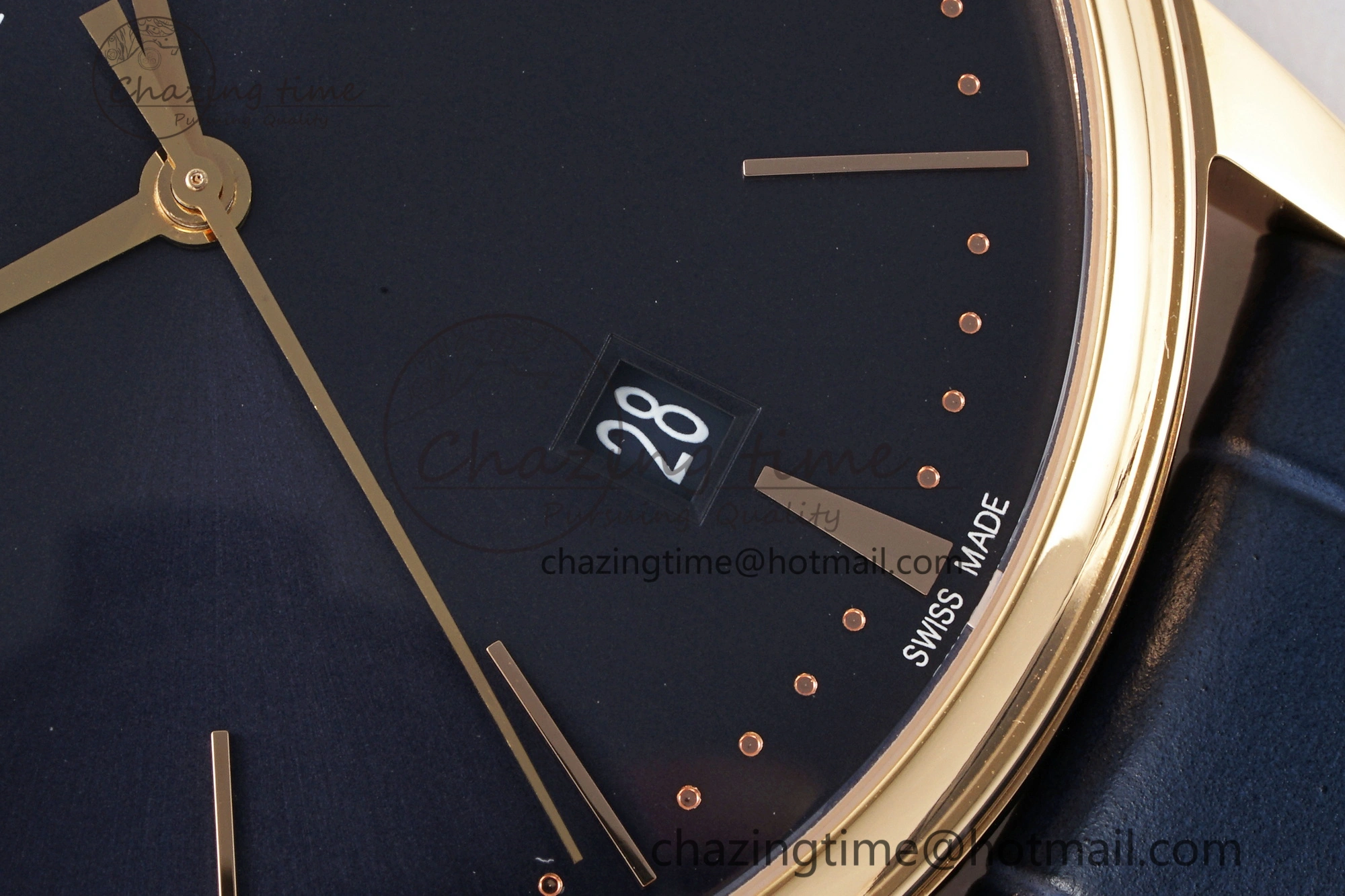 Patrimony Date RG PPF 1:1 Best Edition Black Dial on Black Leather Strap MIYOTA Lightweight 9880