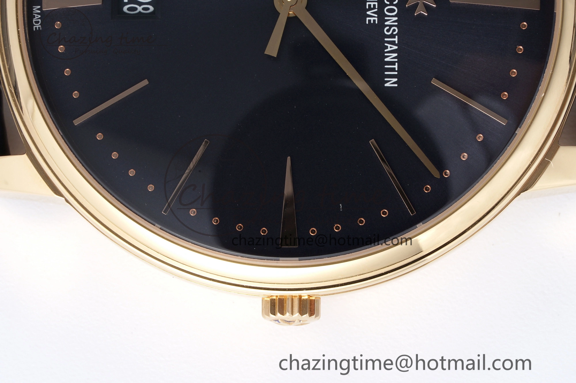 Patrimony Date RG PPF 1:1 Best Edition Black Dial on Black Leather Strap MIYOTA Lightweight 9880