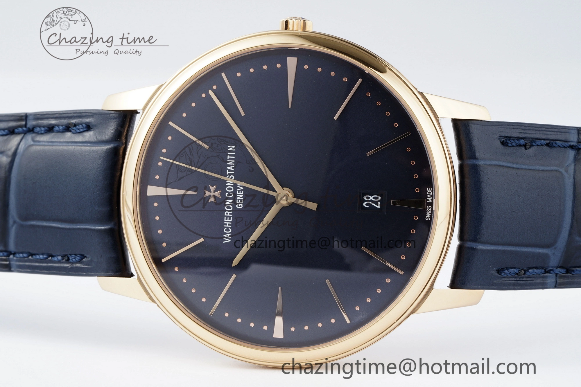 Patrimony Date RG PPF 1:1 Best Edition Black Dial on Black Leather Strap MIYOTA Lightweight 9880