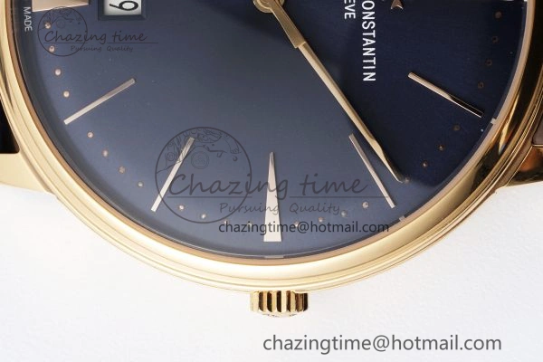 Lightweight Patrimony Date RG PPF 1:1 Best Edition Blue Dial on Blue Leather Strap MIYOTA 9894