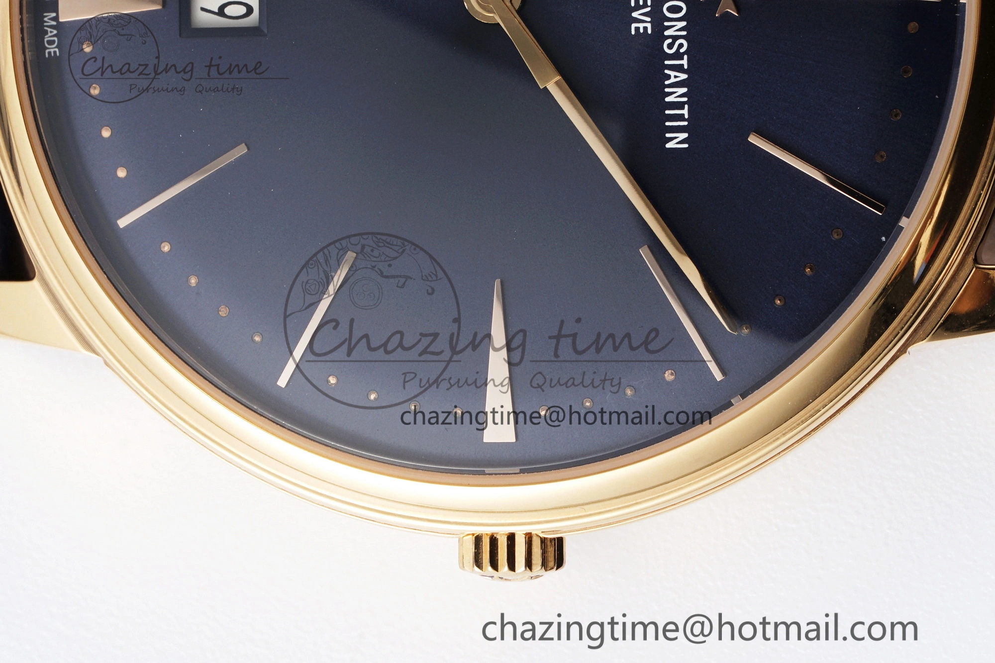 Lightweight Patrimony Date RG PPF 1:1 Best Edition Blue Dial on Blue Leather Strap MIYOTA 9894