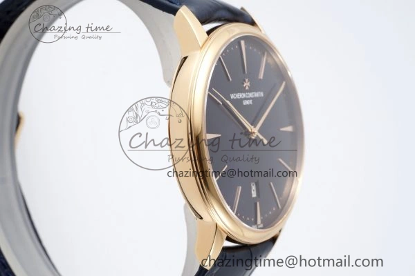 Lightweight Patrimony Date RG PPF 1:1 Best Edition Blue Dial on Blue Leather Strap MIYOTA 9894