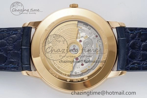 Lightweight Patrimony Date RG PPF 1:1 Best Edition Blue Dial on Blue Leather Strap MIYOTA 9894