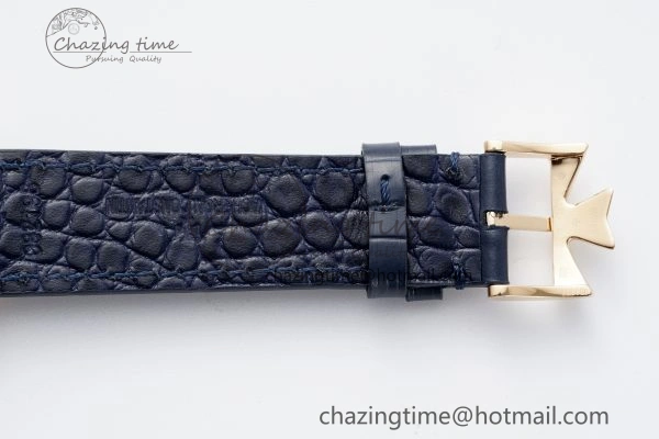 Lightweight Patrimony Date RG PPF 1:1 Best Edition Blue Dial on Blue Leather Strap MIYOTA 9894
