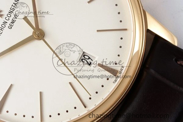 Patrimony Date RG PPF 1:1 Best Edition White Dial on Brown Leather Strap MIYOTA WeatherProof 9893