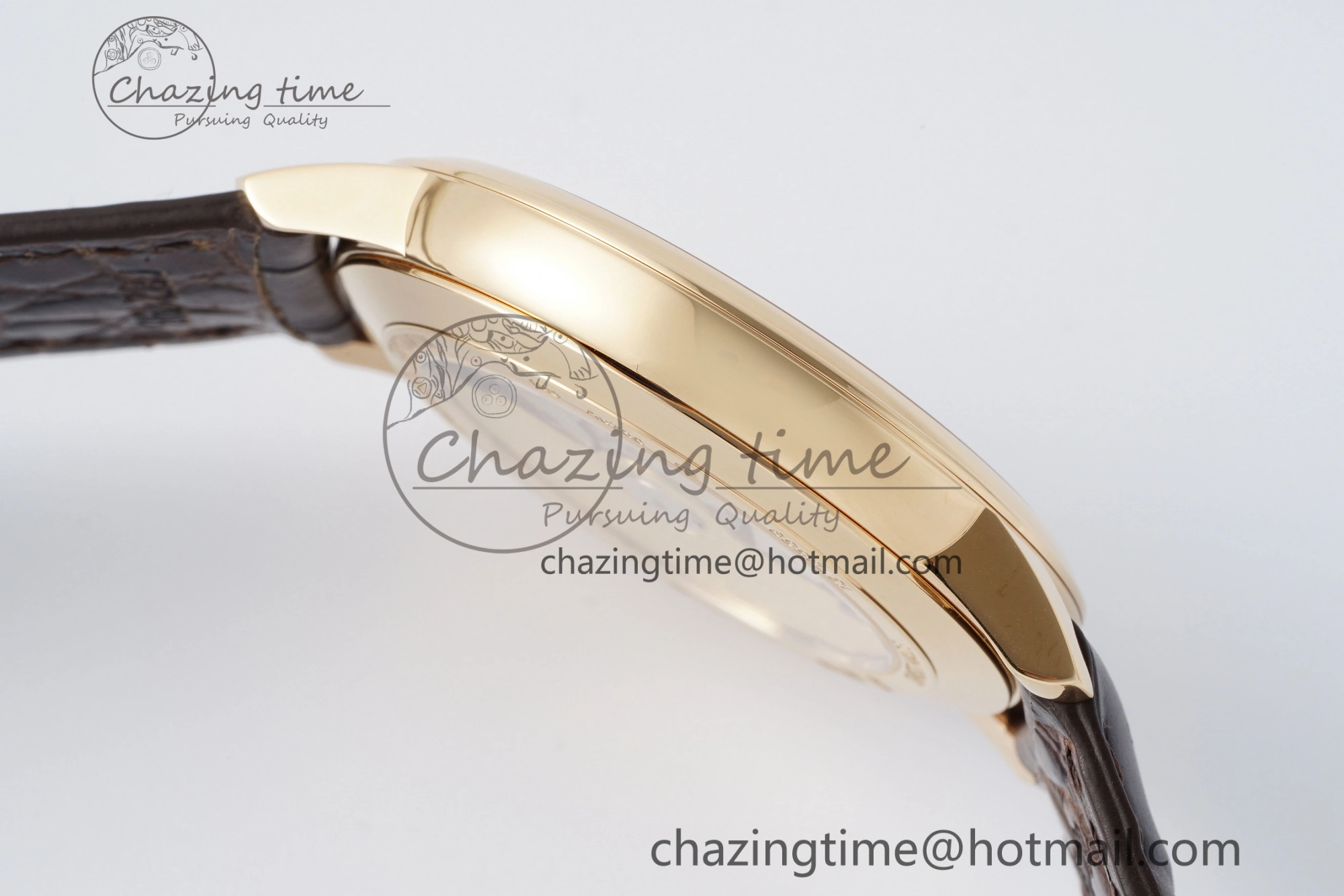 Patrimony Date RG PPF 1:1 Best Edition White Dial on Brown Leather Strap MIYOTA WeatherProof 9893