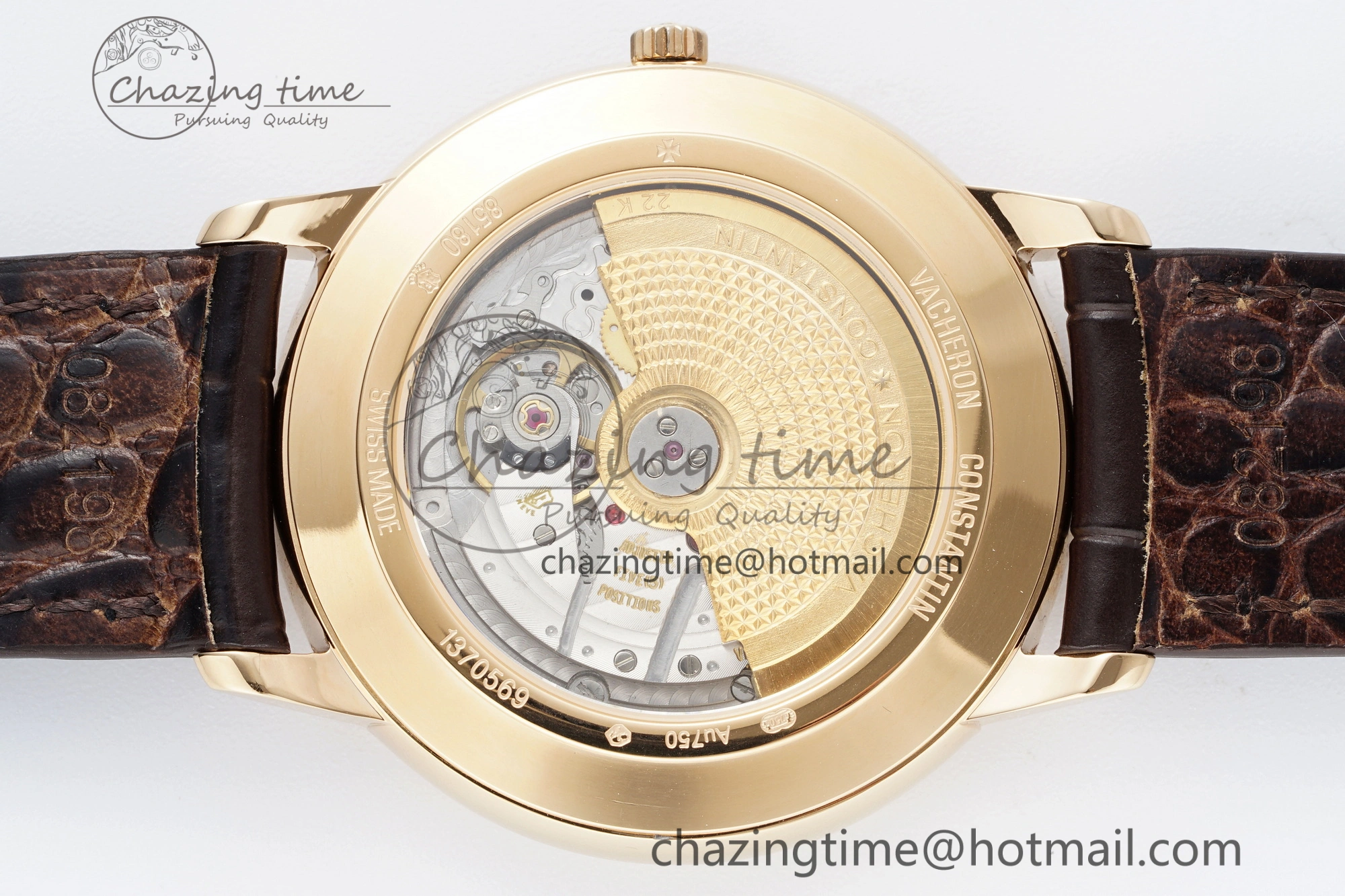 Patrimony Date RG PPF 1:1 Best Edition White Dial on Brown Leather Strap MIYOTA WeatherProof 9893