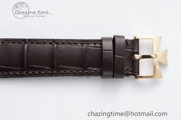 Patrimony Date RG PPF 1:1 Best Edition White Dial on Brown Leather Strap MIYOTA WeatherProof 9893