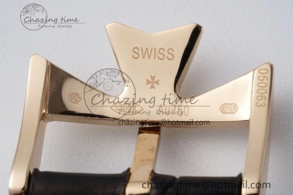 Patrimony Date RG PPF 1:1 Best Edition White Dial on Brown Leather Strap MIYOTA WeatherProof 9893