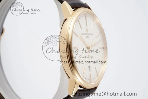 Patrimony Date RG PPF 1:1 Best Edition White Dial on Brown Leather Strap MIYOTA WeatherProof 9893