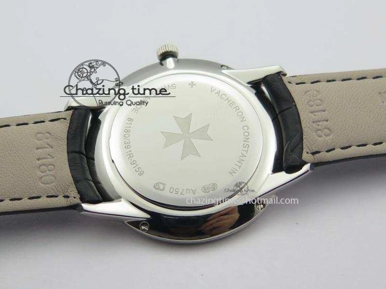 Patrimony Date SS Best Edition Gray Dial On Black Leather Strap Swiss Quartz Supportive 9994