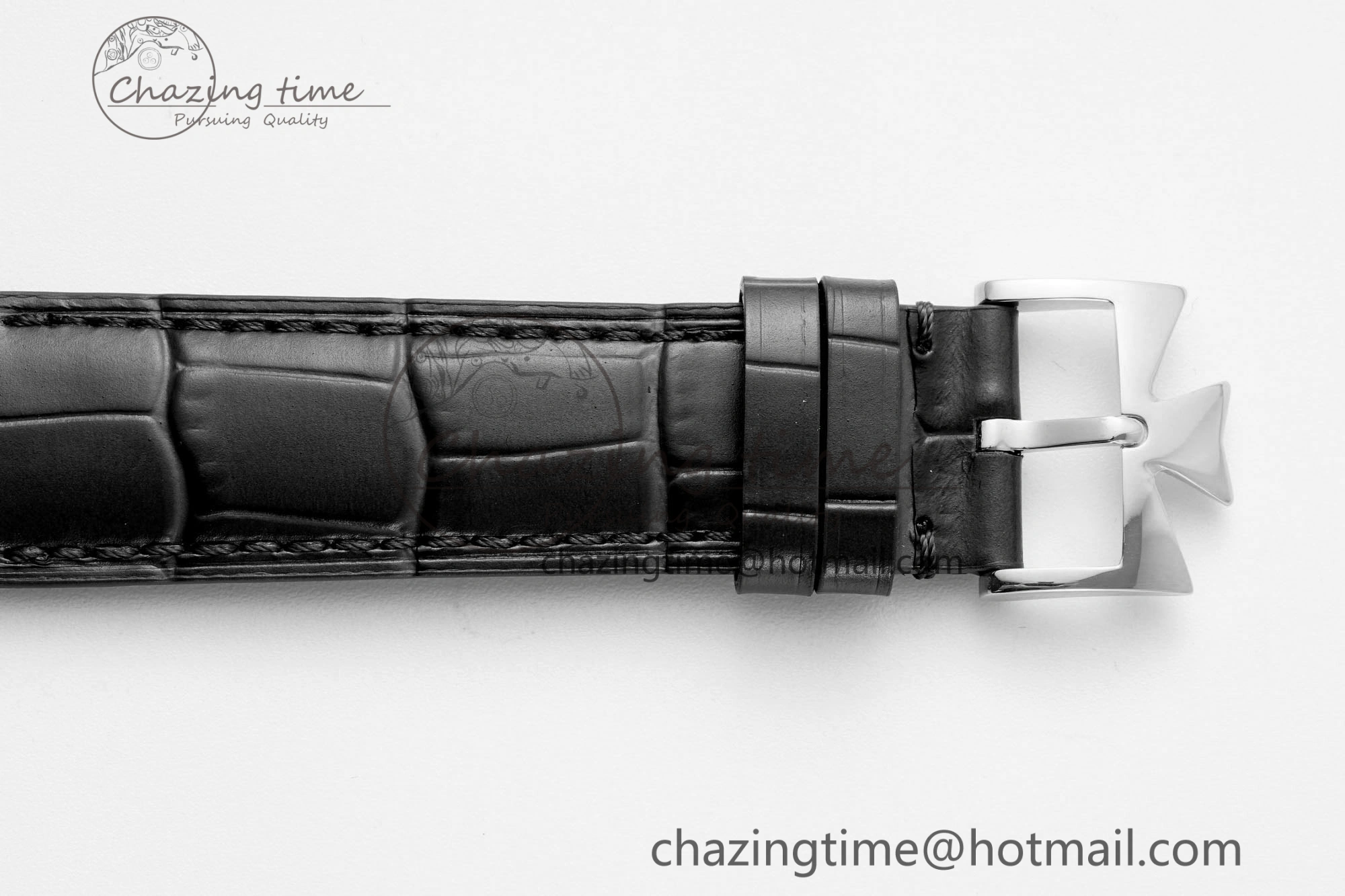 Patrimony Date SS PPF 1:1 Best Edition White Dial on Black Leather Strap MIYOTA Upgraded 9889