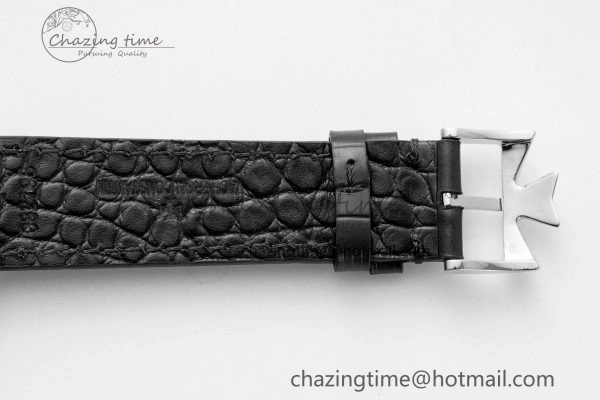 Patrimony Date SS PPF 1:1 Best Edition White Dial on Black Leather Strap MIYOTA Upgraded 9889