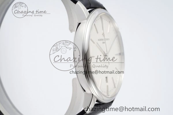 Patrimony Date SS PPF 1:1 Best Edition White Dial on Black Leather Strap MIYOTA Upgraded 9889