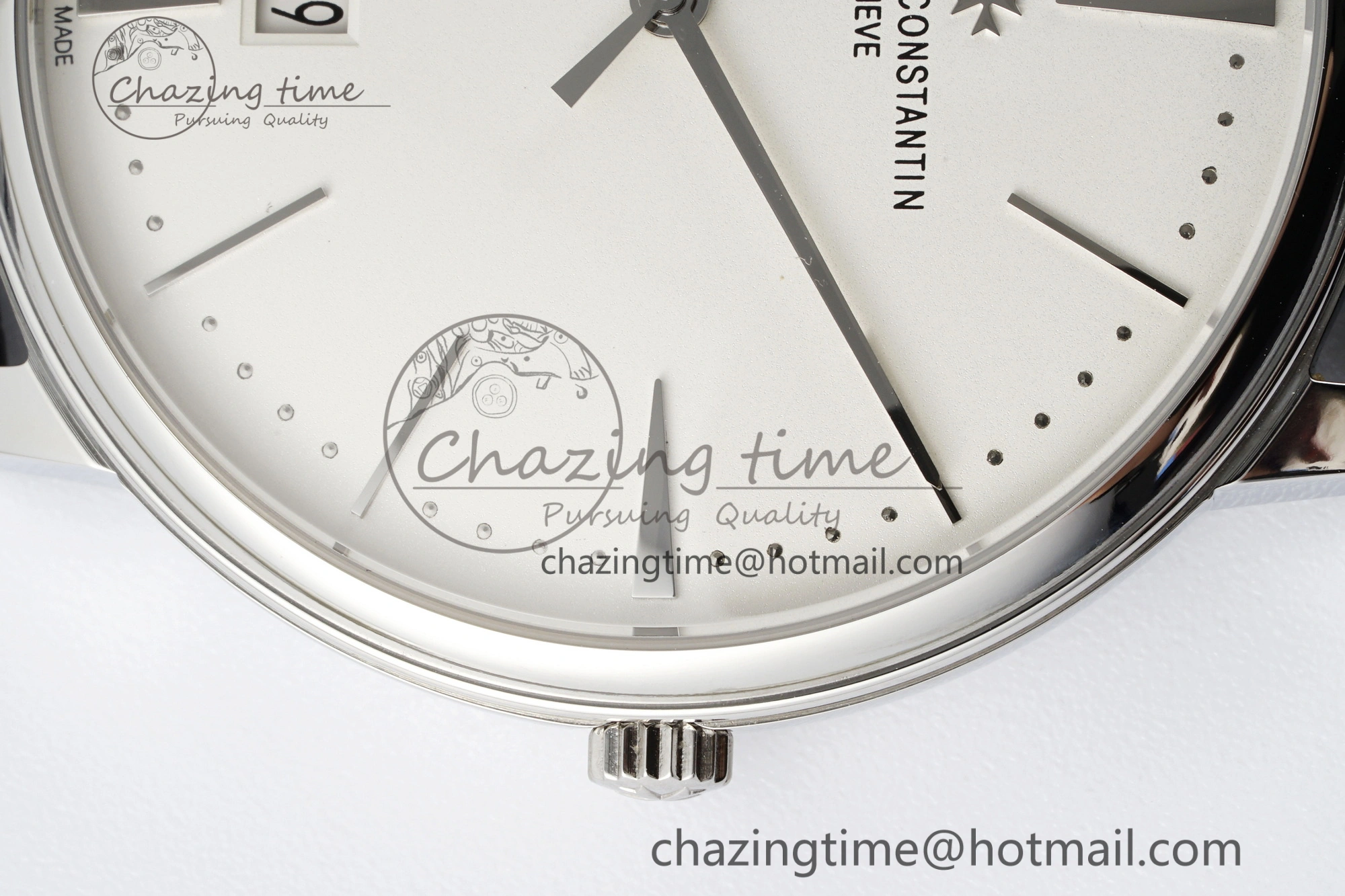 Patrimony Date SS PPF 1:1 Best Edition White Dial on Black Leather Strap MIYOTA Upgraded 9889