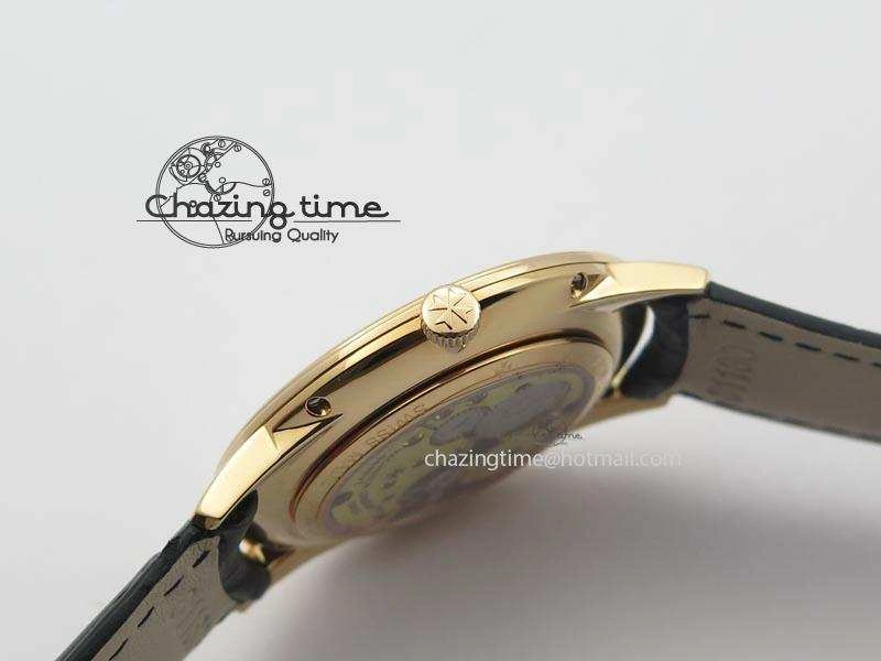 HighQuality Patrimony RG Best Edition Black Dial On Black Leather Strap Swiss Ref. 9996