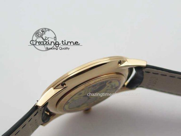 HighQuality Patrimony RG Best Edition Black Dial On Black Leather Strap Swiss Ref. 9996