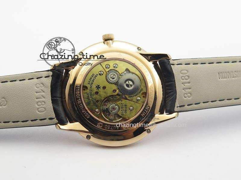 HighQuality Patrimony RG Best Edition Black Dial On Black Leather Strap Swiss Ref. 9996