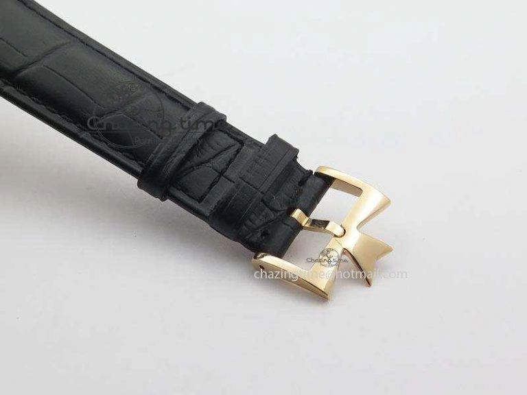 HighQuality Patrimony RG Best Edition Black Dial On Black Leather Strap Swiss Ref. 9996