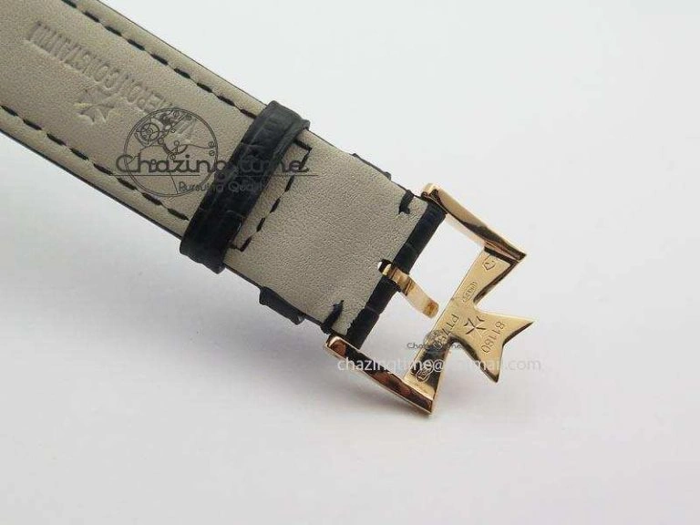 HighQuality Patrimony RG Best Edition Black Dial On Black Leather Strap Swiss Ref. 9996