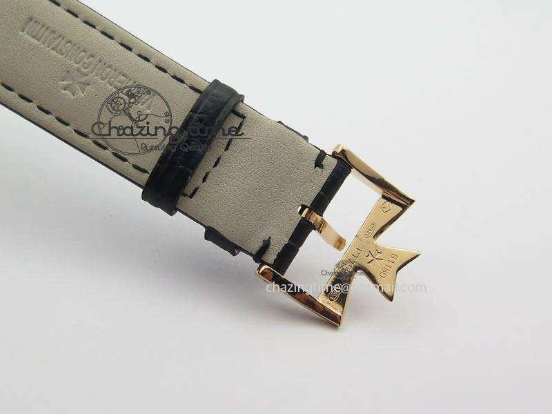 HighQuality Patrimony RG Best Edition Black Dial On Black Leather Strap Swiss Ref. 9996