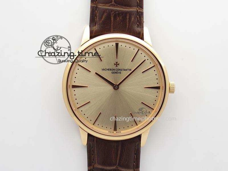 Bright Patrimony RG Best Edition Gold Dial On Brown Leather Strap Swiss Ref. 9997