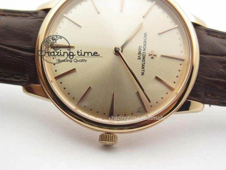 Bright Patrimony RG Best Edition Gold Dial On Brown Leather Strap Swiss Ref. 9997