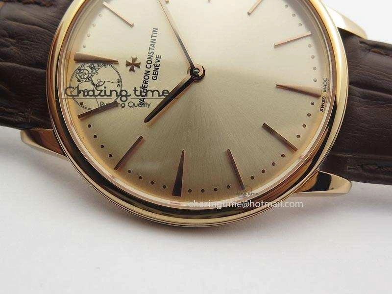 Bright Patrimony RG Best Edition Gold Dial On Brown Leather Strap Swiss Ref. 9997