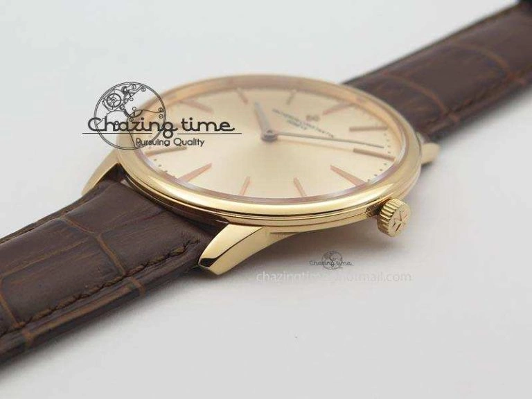 Bright Patrimony RG Best Edition Gold Dial On Brown Leather Strap Swiss Ref. 9997